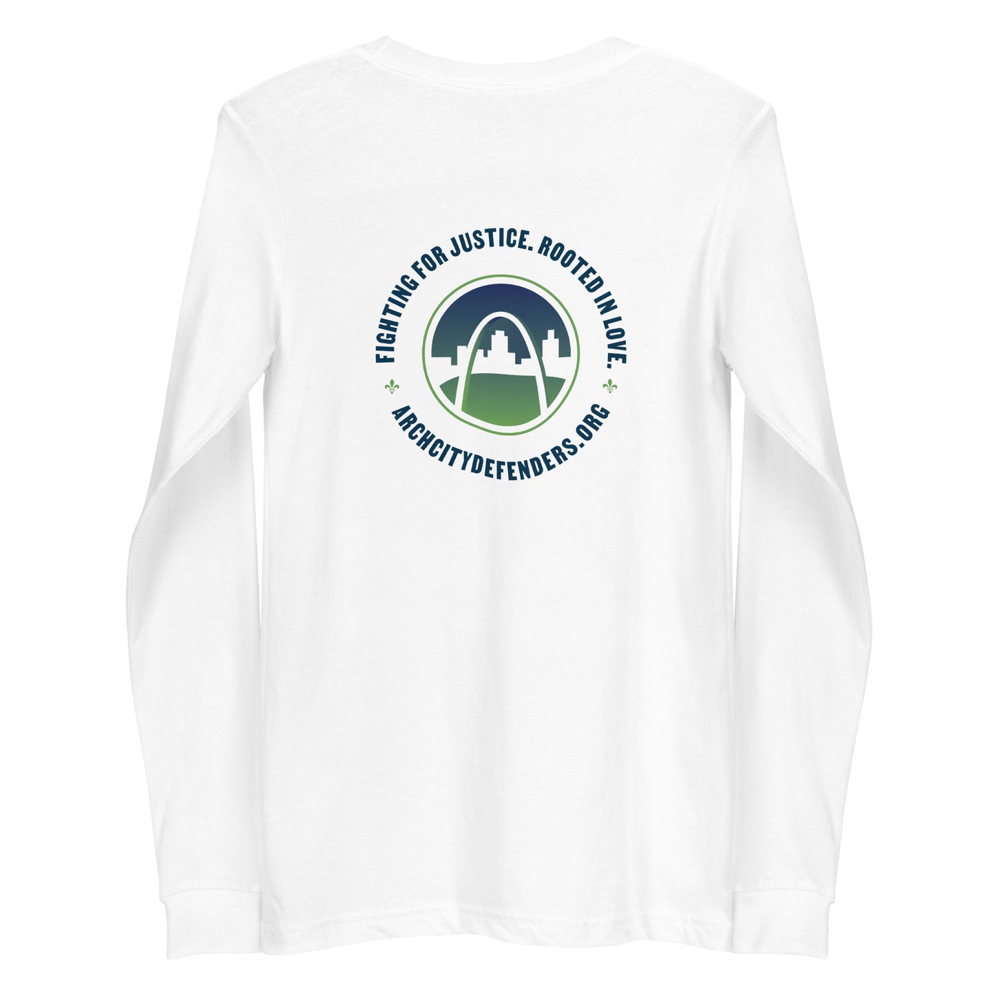 Fighting for Justice. Rooted in Love. Unisex Long Sleeve Tee