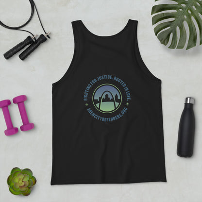 Fighting for Justice. Rooted in Love. Unisex Tank Top